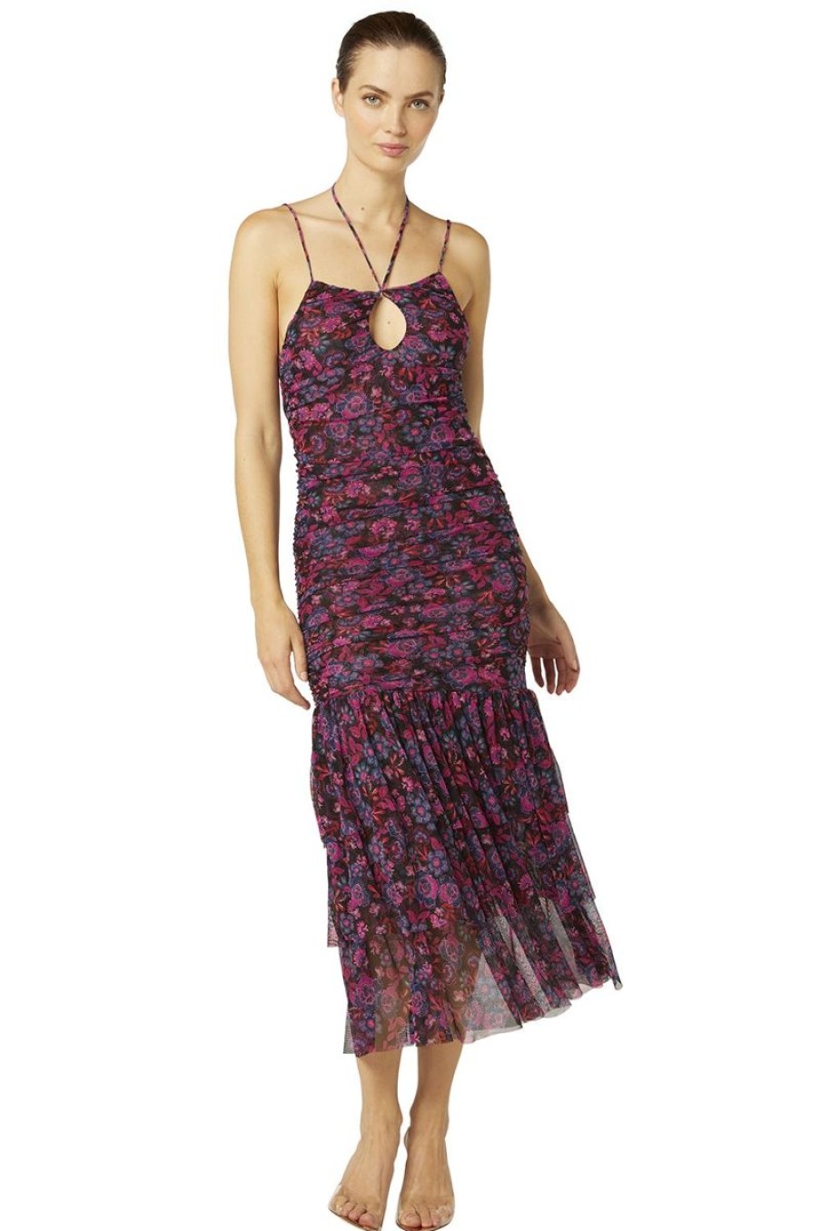 Women Misa Los Angeles Dresses | Nicola Dress-Electric Ditsy Mesh