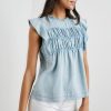 Women Rails Blouses | Filomena Top In Ocean Wash