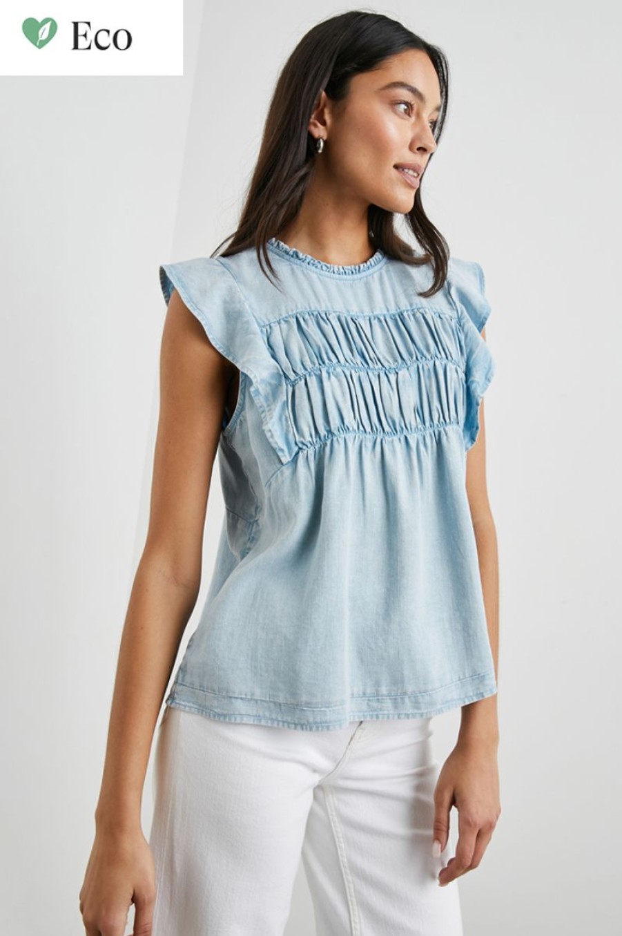 Women Rails Blouses | Filomena Top In Ocean Wash