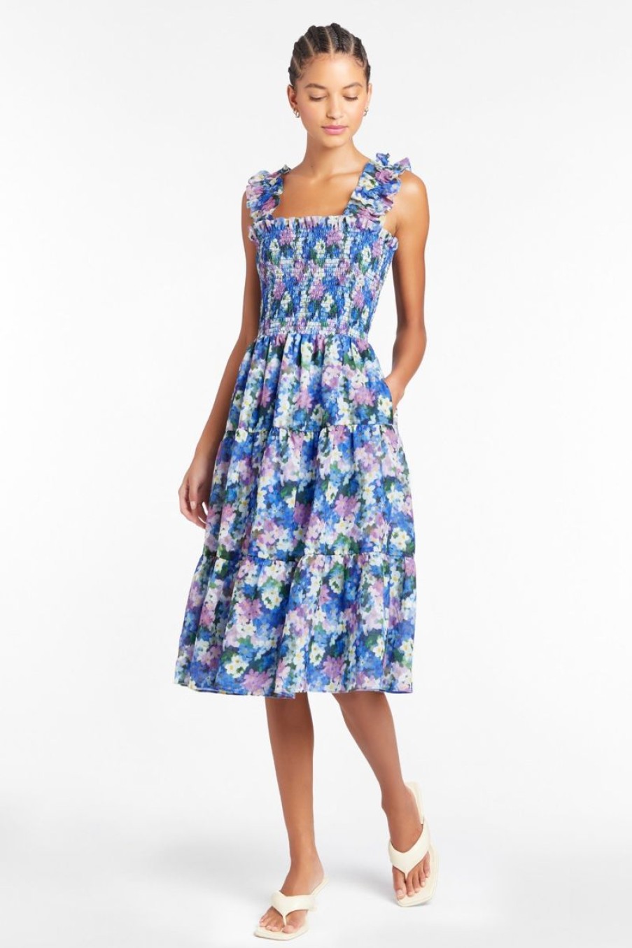 Women Amanda Uprichard Dresses | Adelene Midi Dress In Imogen