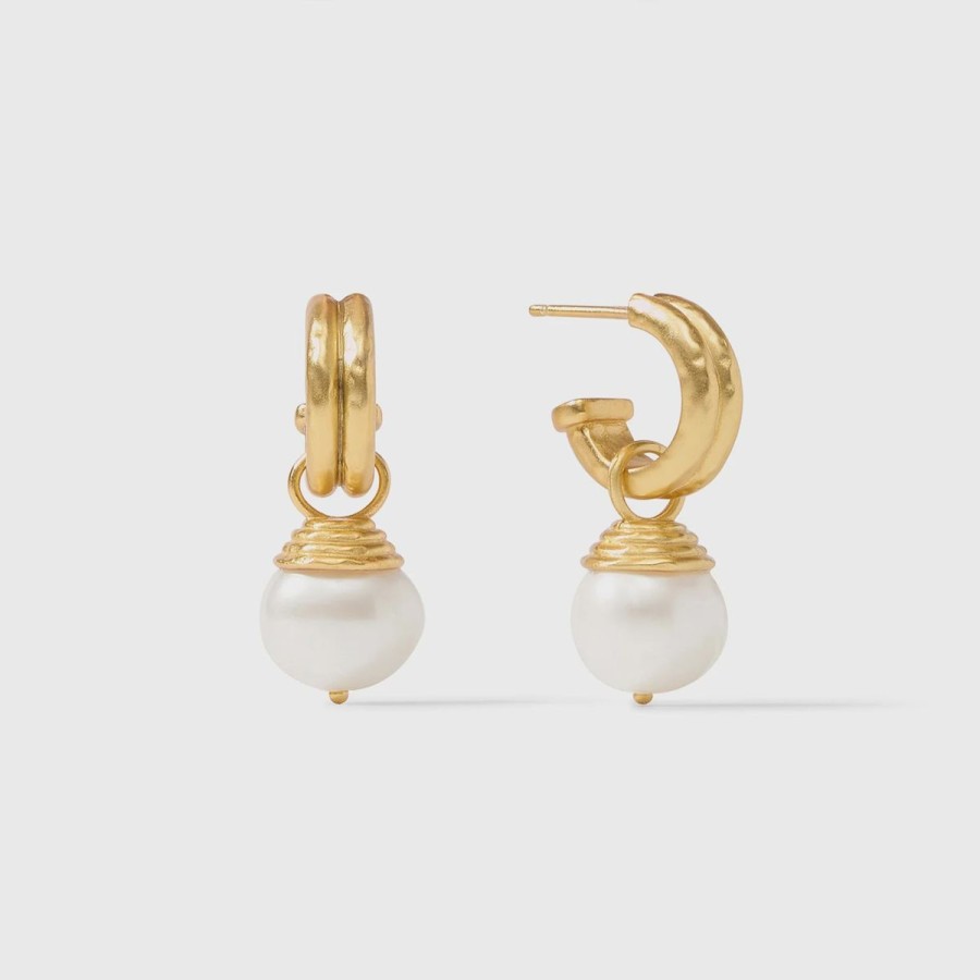 Women Julie Vos Jewelry | Astor Pearl Hoop & Charm Earring