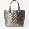 Women MZ Wallace Bags | Moondust Metallic Lacquer Large Metro Tote Deluxe