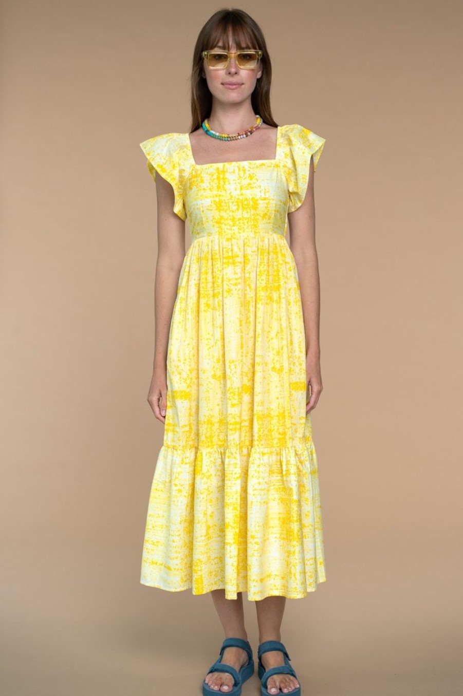 Women Olivia James the Label Dresses | Brooke Dress In Lemon Buttercup