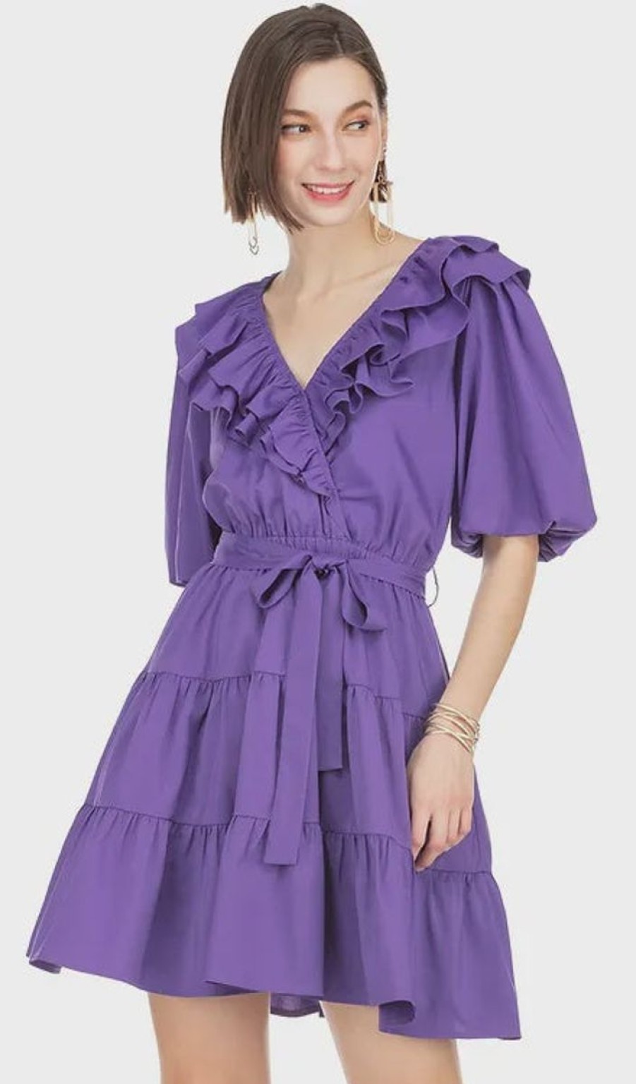 Women Joy Joy Dresses | Purple Wrap Dress