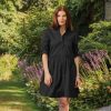 Women Taylor Tillman Dresses | Cammie Ruffle Shirt Dress-Black