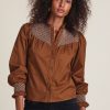 Women The Shirt Blouses | Nicole Shirt-Cognac And Black