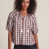 Women The Shirt Blouses | The Antoinette Shirt-White/Taupe