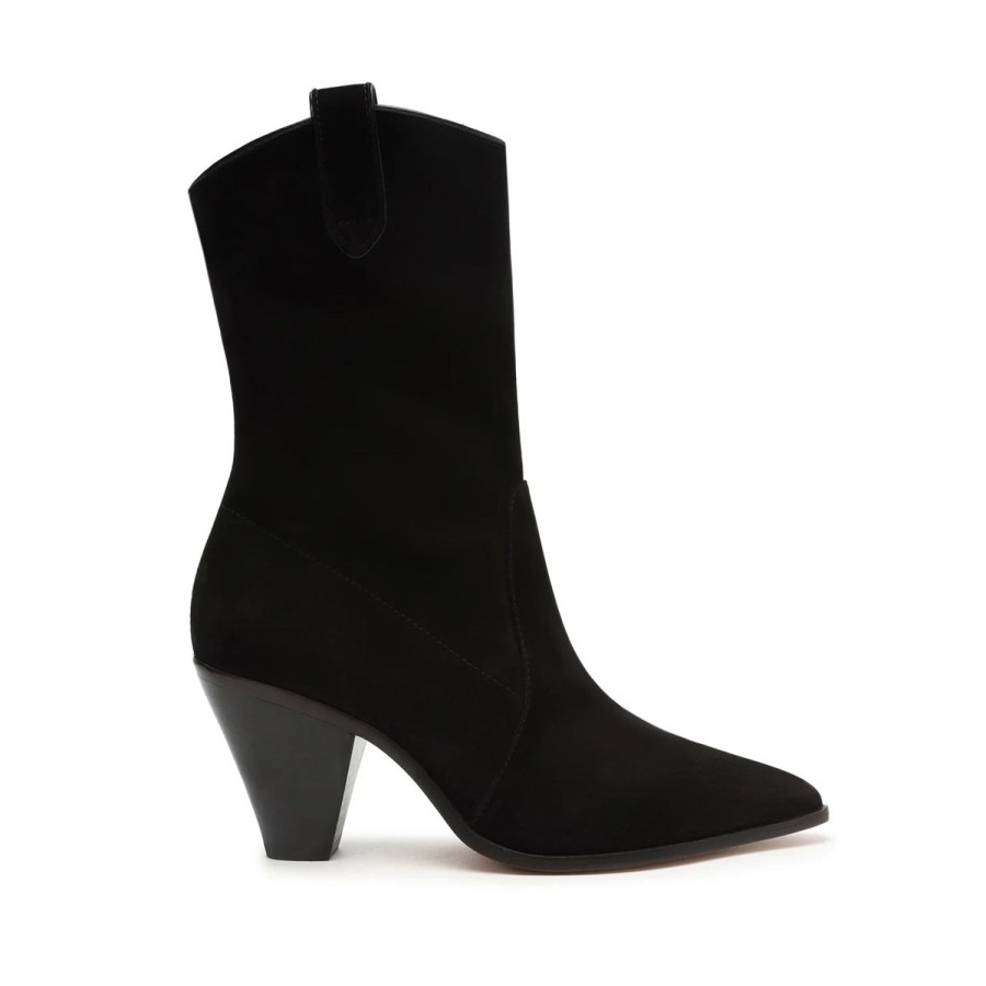 Women Schutz Boots | Mackie Nubuck Leather Bootie|Black