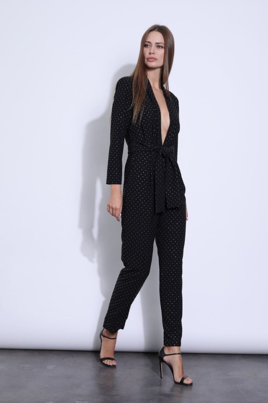 Women Karina Grimaldi Jumpsuits & Rompers | Benjamin Rhinestone Jumpsuit