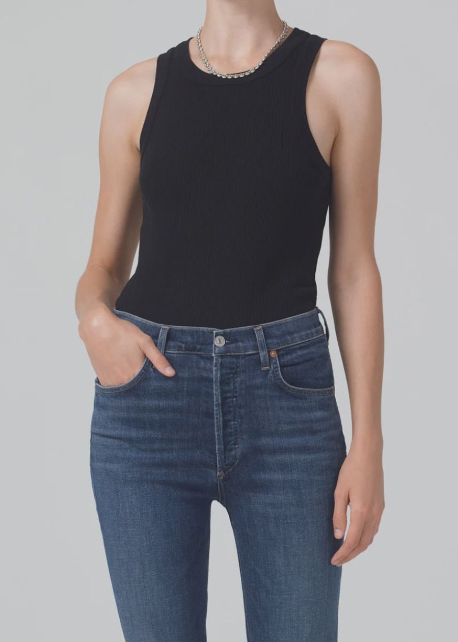 Women Citizens of Humanity Knits & Tees | Isabel Rib Tank In Black