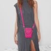 Women MZ Wallace Bags | Bright Fuchsia With Sequin Micro Crosby