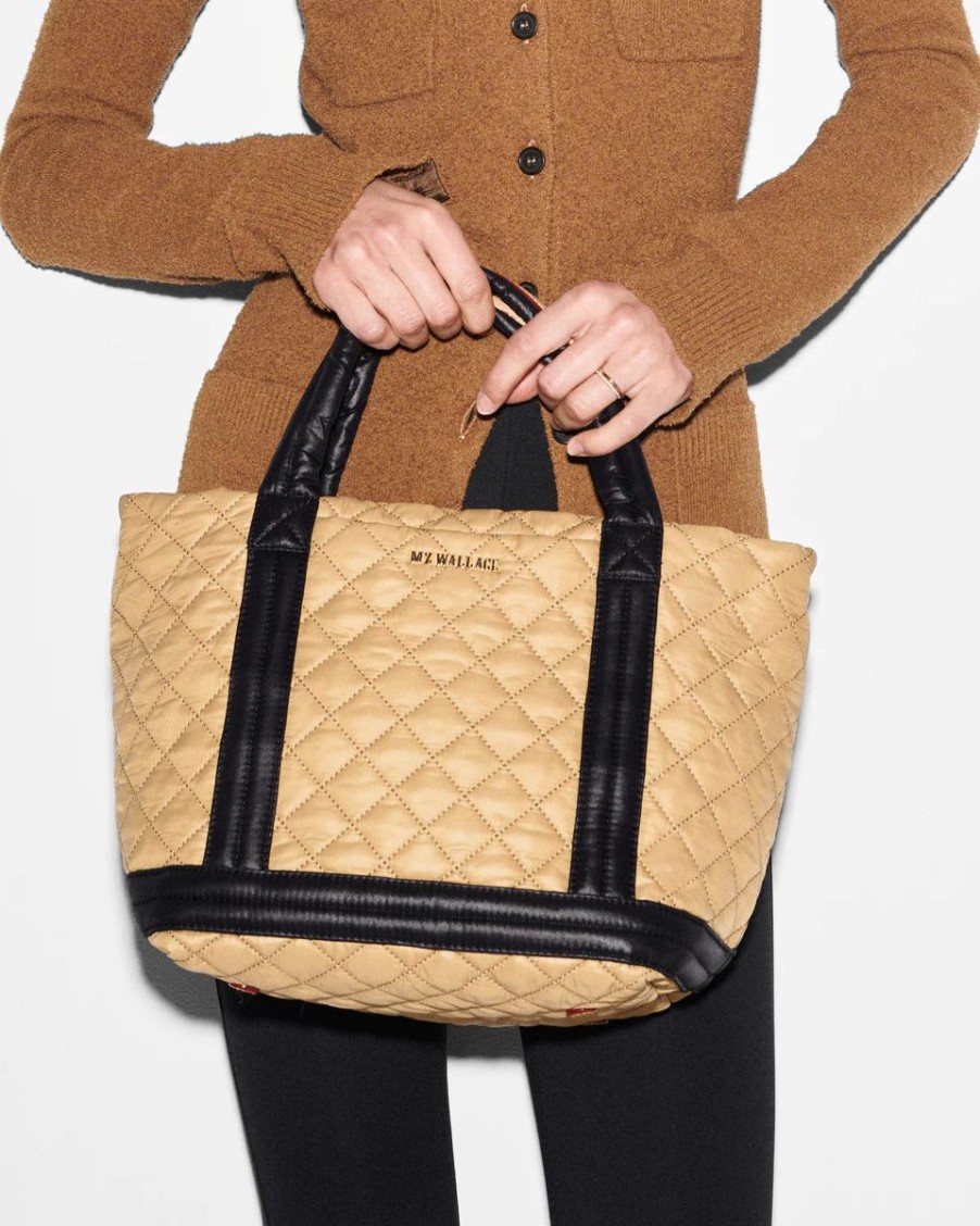 Women MZ Wallace Bags | Camel & Black Small Empire Tote