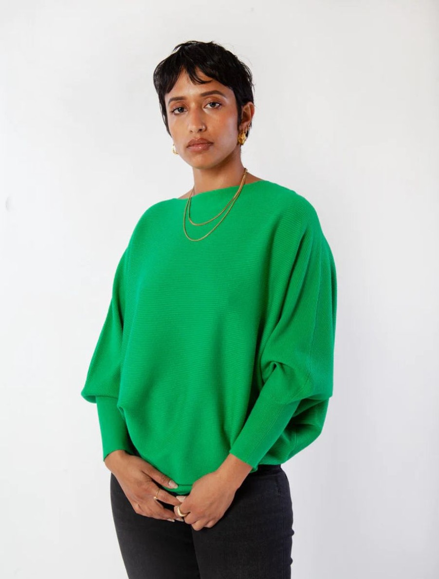 Women Kerisma Sweaters | Kelly Green Waverly Sweater