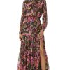 Women Misa Los Angeles Dresses | Daphne Tie-Back Bow Floral Dress