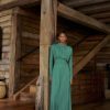 Women Farm Rio Dresses | Emerald High Neck Maxi Dress