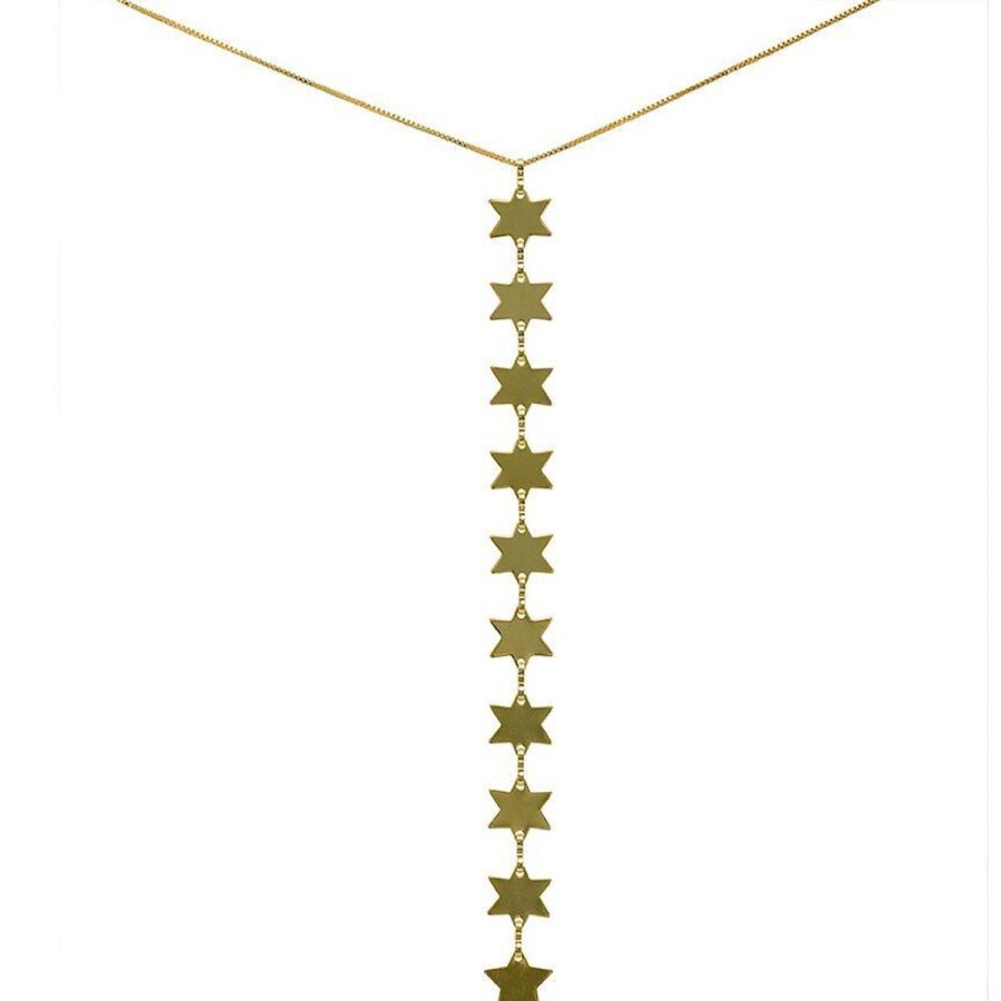 Women Sheila Fajl Jewelry | Rigel Star Lariat Necklace Gold