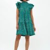 Women Oliphant Dresses | Pintuck Ruffle Mini Dress