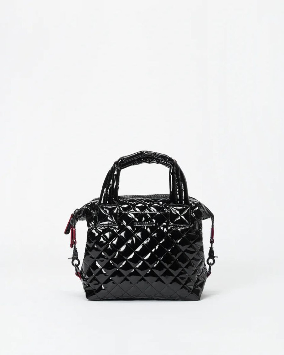 Women MZ Wallace Bags | Black Lacquer Small Sutton Deluxe