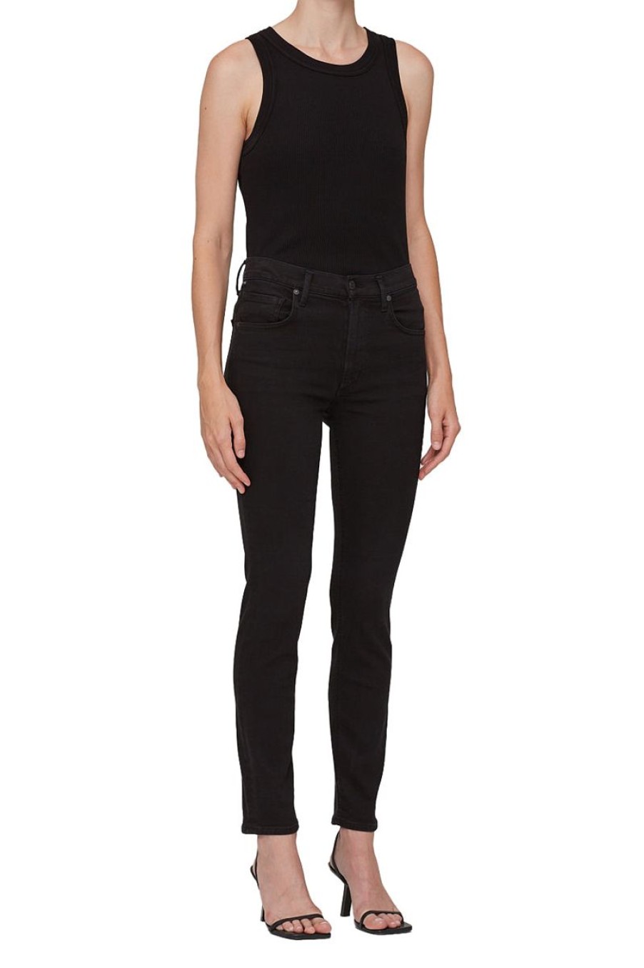 Women Citizens of Humanity Denim & Pants | Sloane Skinny Jean In Plush Black