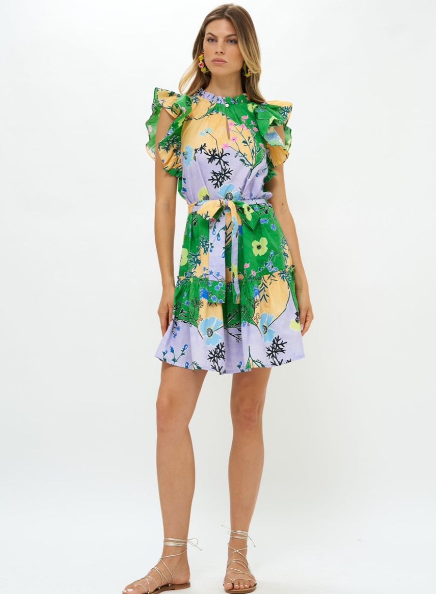 Women Oliphant Dresses | Flirty Ruffle Hem-Stockholm Green