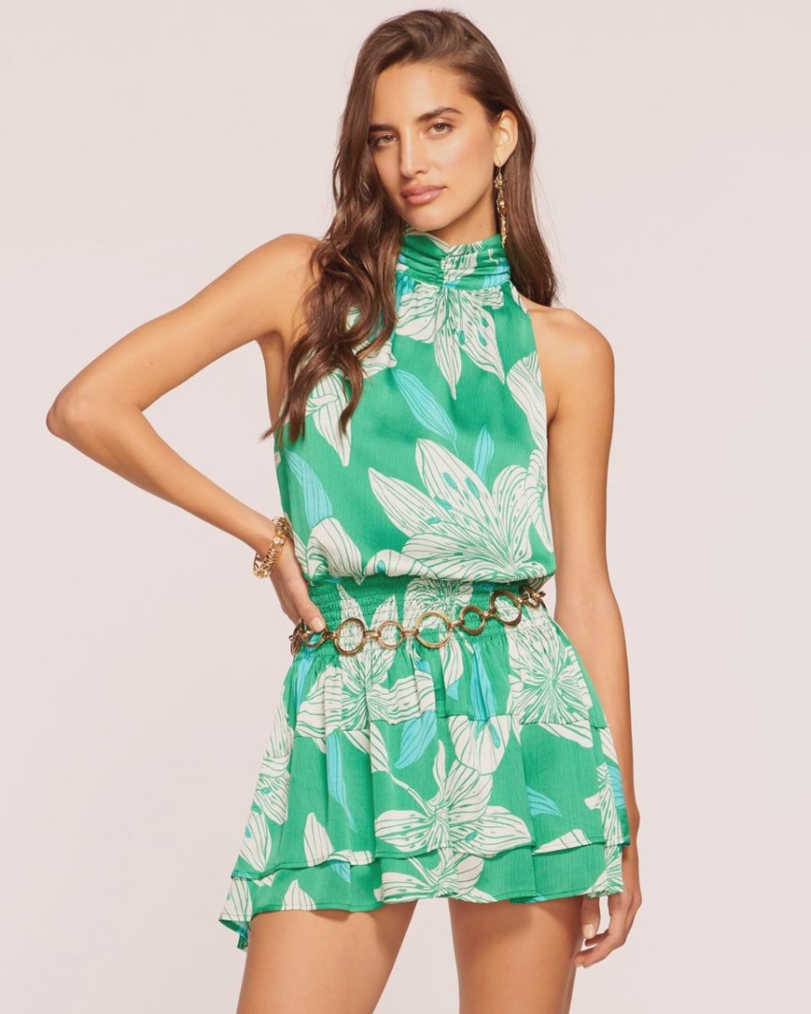 Women Ramy Brook Dresses | Dani High Neck Mini Dress