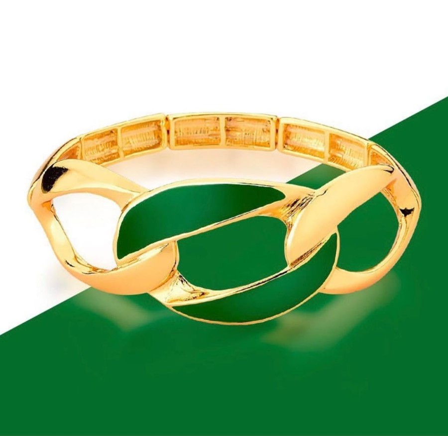 Women Sheila Fajl Jewelry | Green Jaga Bracelet