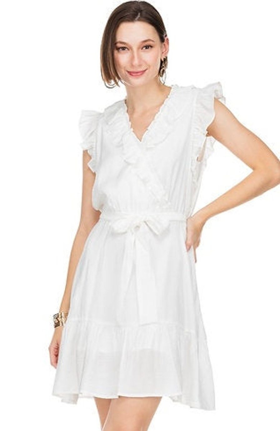 Women JADE Dresses | Dorothy Wrap Dress-White