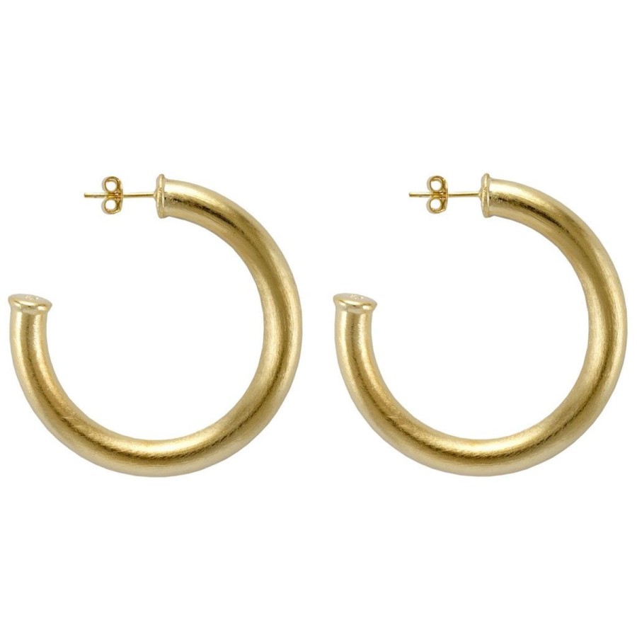 Women Sheila Fajl Jewelry | Chantal Hoops-Brushed Gold