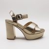 Women Jeffrey Campbell Heels & Wedges | Amma Platform Heel In Light Gold Metallic