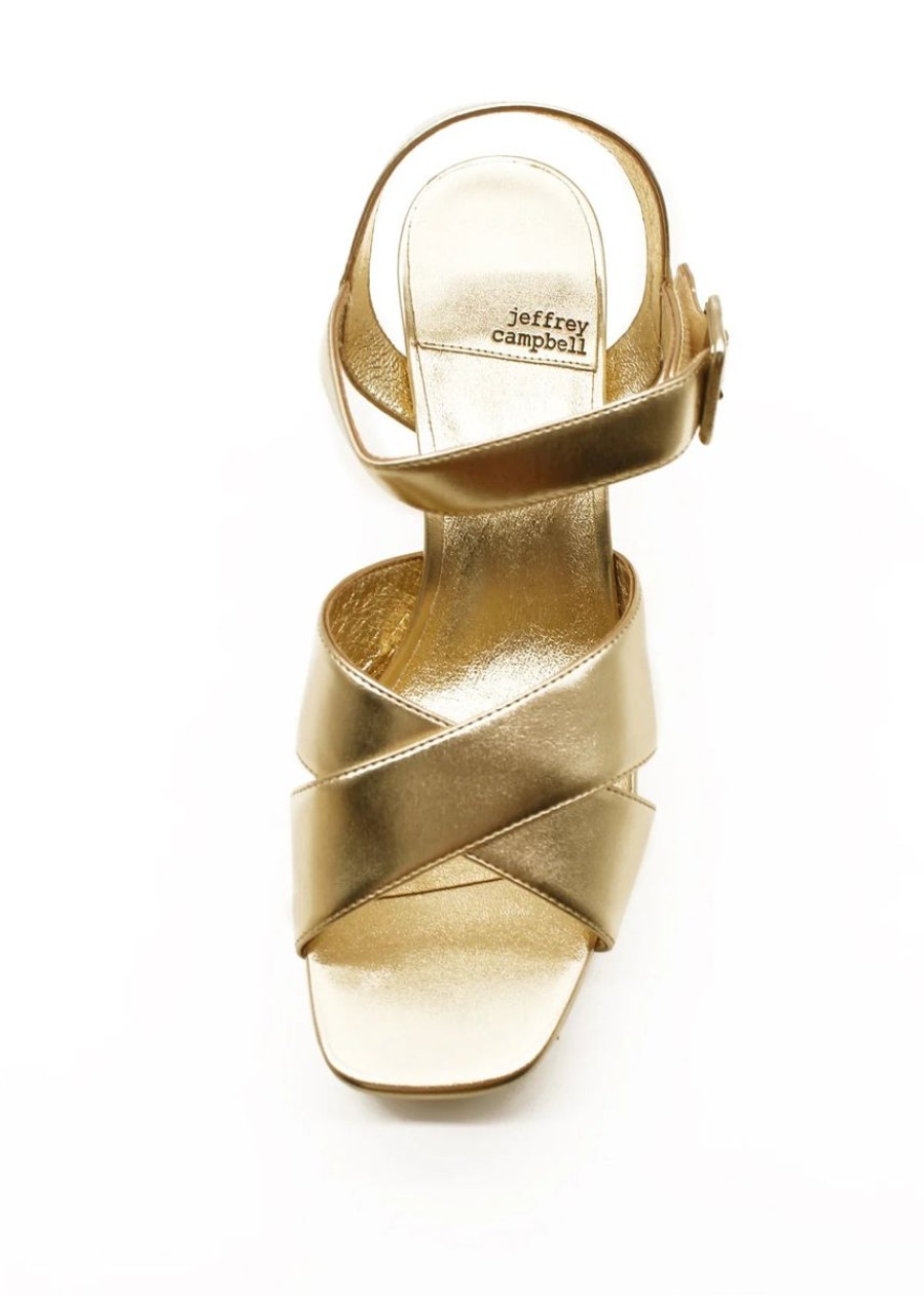 Women Jeffrey Campbell Heels & Wedges | Amma Platform Heel In Light Gold Metallic