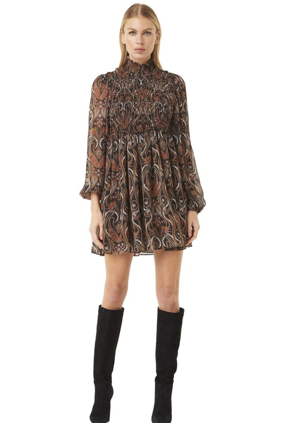 Women Misa Los Angeles Dresses | Jessa Dress-Spartina Paisley